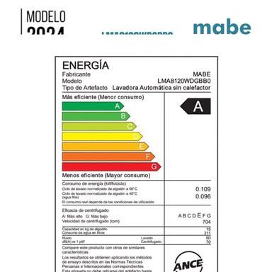 LAVADORA MABE CARGA SUPERIOR 18 KG DIRECT MOTION LMA8120WDGBB0 DIAMOND GRAY. - 5