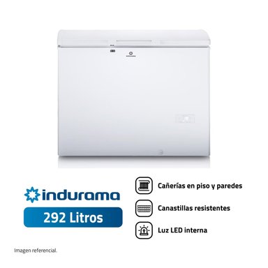 CONGELADOR CON PANEL DE CONTROL DIGITAL 292 LT INDURMA CI-300 BLANCO