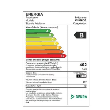 CONGELADOR CON ENFRIAMIENTO RAPIDO 297LT INDURAMA CI-320DG GR - 4