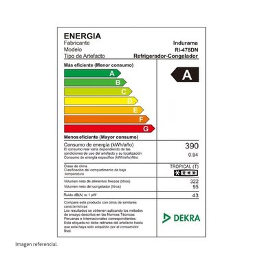 REFRIGERADORA 417 LTS TOP FREEZER CON DISPENSADOR AGUA INDURAMA RI-478DN NEGRO - 6