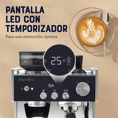CAFETERA PARA ESPRESSO 1700W PERFECT BREW 2.8 LTS BVSTEM7400 ACERO - 6