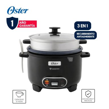 OLLA ARROCERA OSTER 3 EN 1 DIAMONDFORCE 2.2 L – CKSTRC12DFBLK - 1