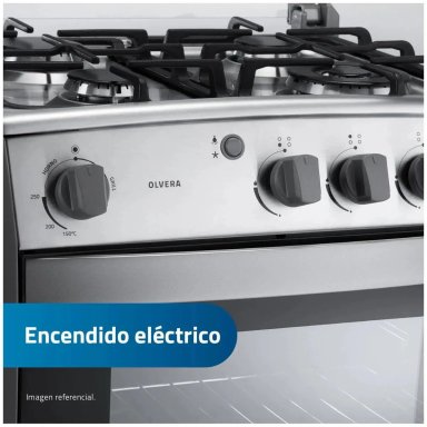 COCINA A GAS INDURAMA OLVERA QZ 4 QUEMADORES - CROMA - 5