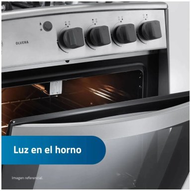 COCINA A GAS INDURAMA OLVERA QZ 4 QUEMADORES - CROMA - 6