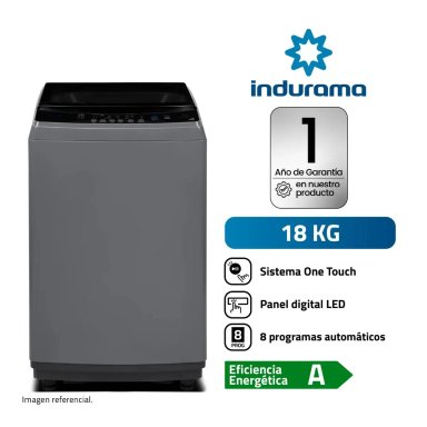 LAVADORA AUTOMATICA INDURAMA 18KG LRI-18DGR - 1