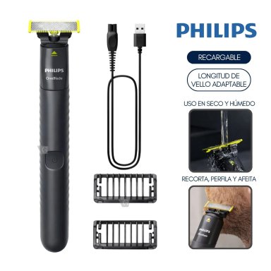 AFEITADORA DE BARBA ONEBLADE QP1424 _ 10 PHILIPS - 1