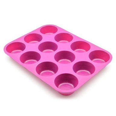 MOLDE PRESS MULTICOLOR SILICONA CUPCAKE 29.5 X 22.5 X 3 CM 12 UN