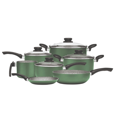 JUEGO DE OLLAS 11 PIEZAS COLOR VERDE LÍNEA MÁXIMUM STONE - PANELUX