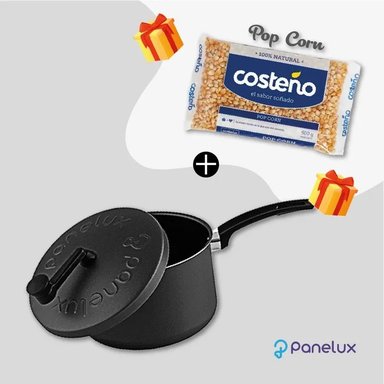 OLLA PARA HACER POPCORN 20 CM COLOR NEGRO LÍNEA MAGNIFIC + REGALO