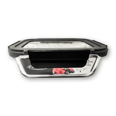 REFRACTARIO DE VIDRIO CON TAPA DE VIDRIO GRIS 1050ML | PRESS