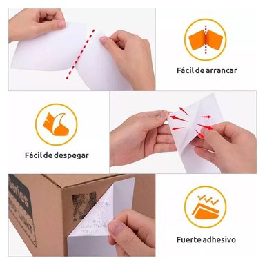 04 ROLLOS DE 550 ETIQUETAS ADHESIVAS TÉRMICO 50X50MM - 3