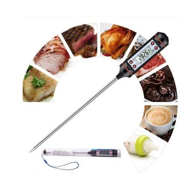TERMÓMETRO DIGITAL DE COCINA ALIMENTOS CARNE LÍQUIDOS SOLIDOS 235MM