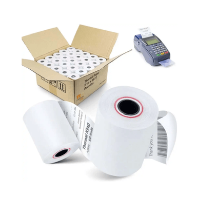 CAJA 100 ROLLOS 57X40 CONTÓMETRO PAPEL TÉRMICO 57X40MM 55GR