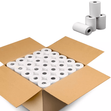 CAJA 50 ROLLOS 80X45 CONTÓMETRO PAPEL TÉRMICO 80X45MM 55GR