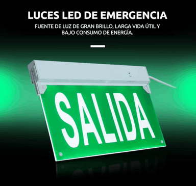 SEÑAL DE SALIDA EMERGENCIA 3W 180 MINUTOS DURACIÓN SIN SWITCH NI ENCHUFE - 2
