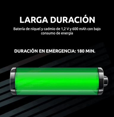 SEÑAL DE SALIDA EMERGENCIA 3W 180 MINUTOS DURACIÓN SIN SWITCH NI ENCHUFE - 3