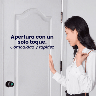 CERRADURA DIGITAL SMART CZ3 BLUETOOTH, HUELLA, LLAVE APP TUYA PARA CUARTOS/HABITACIÓN. - 2