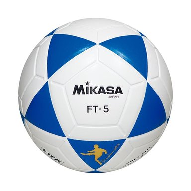 PELOTA P/FUTBOL MIKASA FT-5B CUERO SINT BLANCO/AZUL (#5)