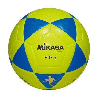 PELOTA FULBITO MIKASA FT-5BY CUERO SINT AMARILLO/AZUL #5