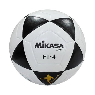 PELOTA P/FULBITO MIKASA FT-4 CUERO SINT BLANCO/NEGRO (#4)