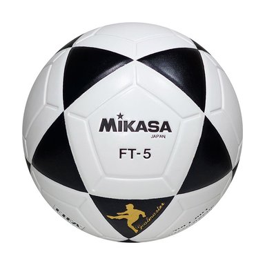 PELOTA FÚTBOL MIKASA FT-5 CUERO SINT BLANCO/NEGRO #5