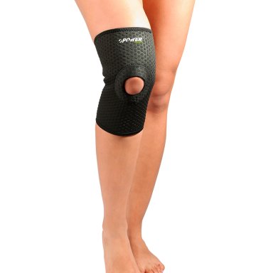 RODILLERA POWER PRENE ALGODÓN NEGRO C/ROTULA ABIERTA