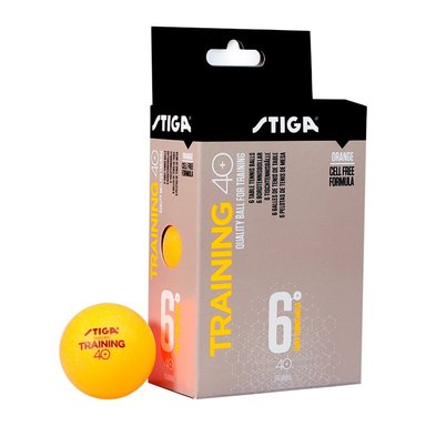 PELOTAS D/PING PONG POLY ABS TRAINER NARANJA 6-PK STIGA