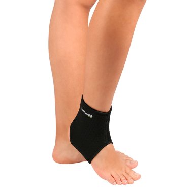 TOBILLERA POWER PRENE ALGODÓN NEGRO CORTA