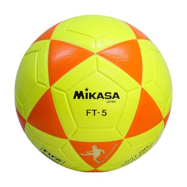 PELOTA FÚTBOL MIKASA FT-OY CUERO SINT AMARILLO/NARANJA #5