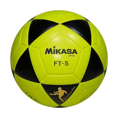 PELOTA FULBITO MIKASA FT-5BKY CUERO SINT AMARILLO/NEGRO #5