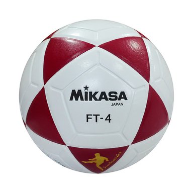PELOTA FULBITO MIKASA FT-4R CUERO SINT BLANCO/ROJO #4