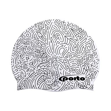 GORRO NATACIÓN PORTO POR-460-40 DISEÑOS DODDLE BLANCO STANDARD