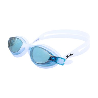 LENTES NATACIÓN PORTO POR-1090-4 WAVE ADULTO BLANCO/CELESTE STANDARD