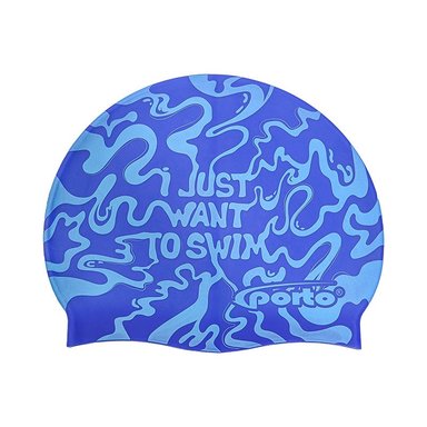 GORRO NATACIÓN PORTO POR-460-34 DISEÑOS ONDAS CELESTE STANDARD