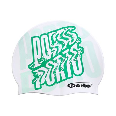 GORRO NATACIÓN PORTO POR-460-22 DISEÑOS VELOZ BLANCO/VERDE STANDARD