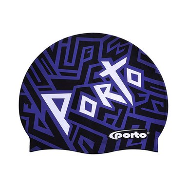 GORRO NATACIÓN PORTO POR-460-27 DISEÑOS GEOMETRICO AZUL STANDARD