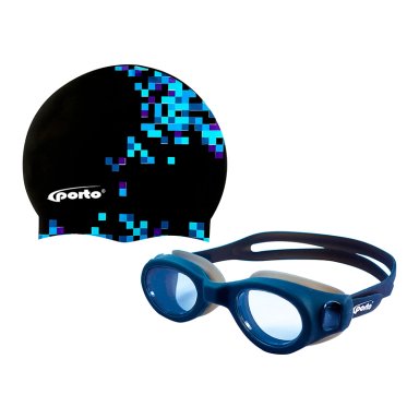 PACK NATACIÓN PORTO POR-450-4 THUNDER ADULTO NEGRO STANDARD