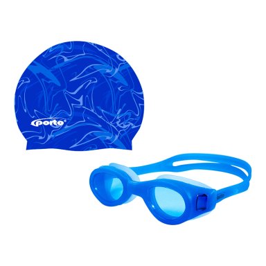 PACK NATACIÓN PORTO POR-450-2 THUNDER ADULTO AZUL STANDARD