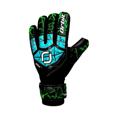 GUANTES ORBIT P/ARQUERO VILLAR ADULTO CELESTE/AZUL/NEGRO/VERDE  #9