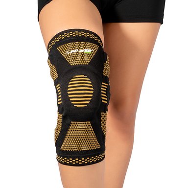 RODILLERA POWER PRENE CON HILOS COBRE SOPORTE GEL Y BARILLAS FLEXIBLES  XL