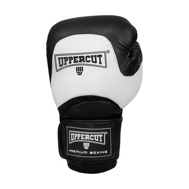 GUANTE UPPERCUTT P/BOXEO UPPERCUT STONE/ROCK MICROFIBRA PROFESIONAL NEGRO/BLANCO  10 OZ