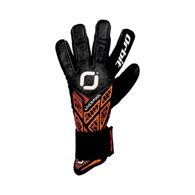 GUANTES ORBIT P/ARQUERO LIVERPOOL ADULTO NARANJA/NEGRO  #9