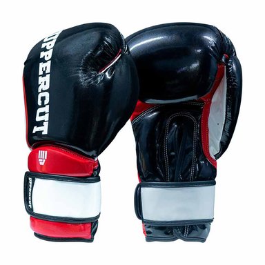 GUANTES P/BOX UPPERCUT MAX PRO PU NEGRO/ROJO (10 OZ)