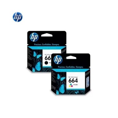KIT CARTUCHOS HP 664 NEGRO COLOR F6V28AL Y F6V29AL