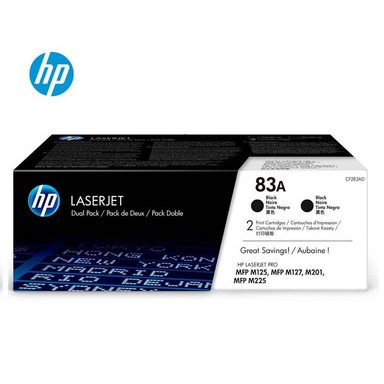 TÓNER HP CF283AD NEGRO 83AD DUAL PACK 2X RINDE 1500 C/U PAGINAS