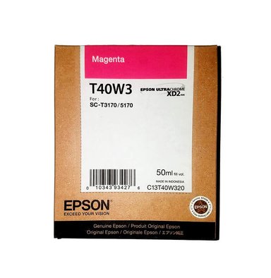 CARTUCHO DE TINTA EPSON T40W320 ULTRA CHROME XD2 DE 50ML-MAGENTA