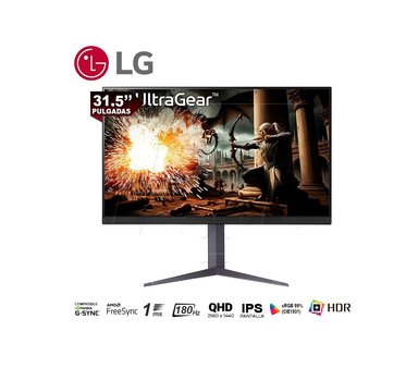MONITOR QHD IPS LG 32" 32GS75Q GAMING B ULTRAGEAR 180HZ 1MS. G-SYNC FREESYNC - 1