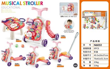 ANDADOR/ CAMINADOR MUSICAL ROSADO MULTIFUNCIONAL