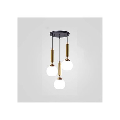 LÁMPARA COLGANTE FIMA HOGAR MODERNO BLANCO 3 BOLAS DE CRISTALES