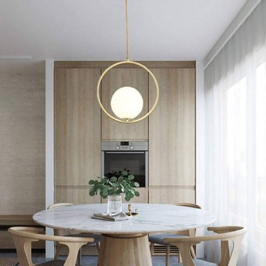 LÁMPARA COLGANTE FIMA HOGAR MODERNO BLANCO BOLA DE CRISTAL BLANCA